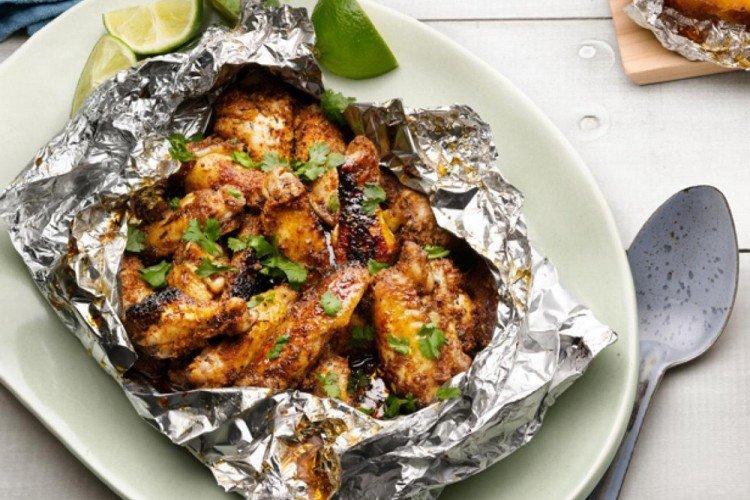 Poulet au four en papillote