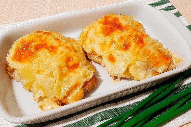 Poulet au four avec du fromage