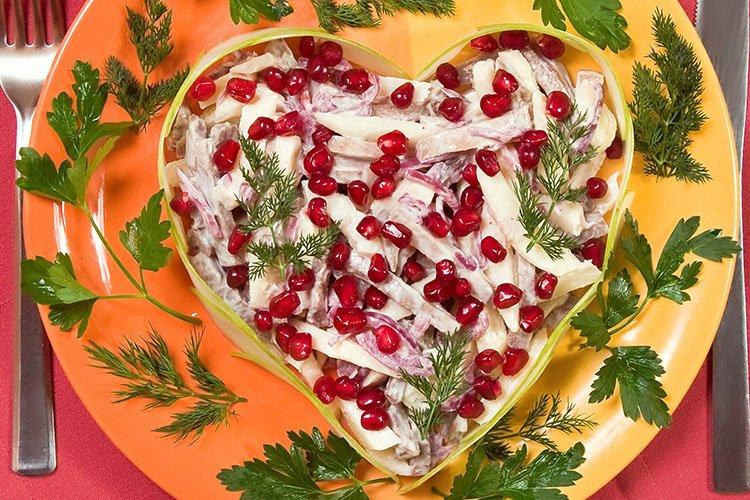 Salade de Madame au chou, jambon et croûtons