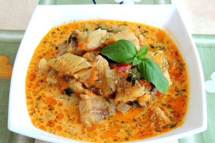 Légumes mijotés au poisson