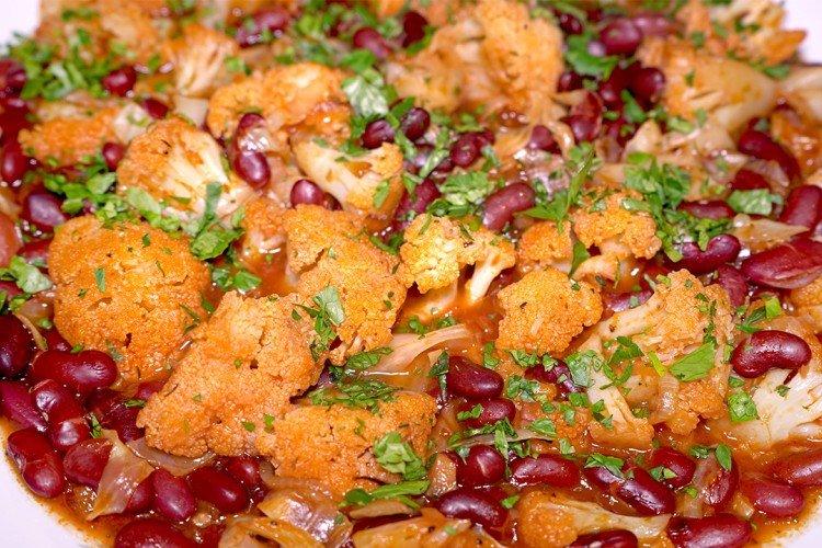 Chou-fleur aux haricots