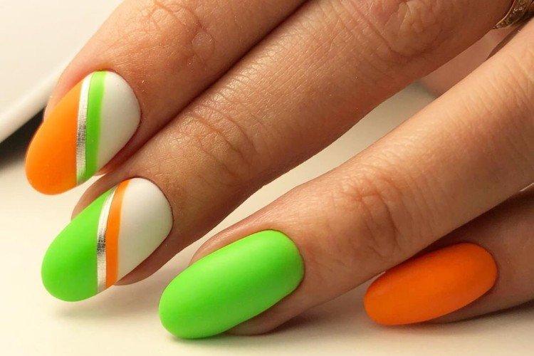 Manucure de printemps au néon