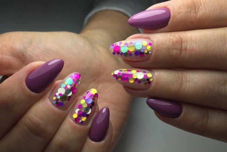 Manucure aux confettis et kamifubuki