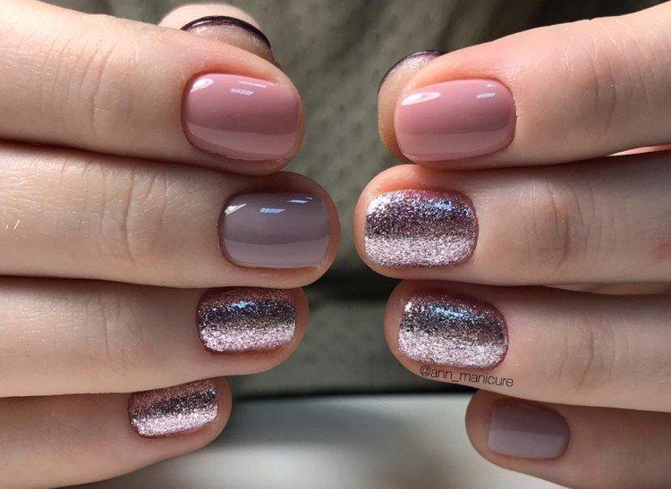 Manucure pailletée