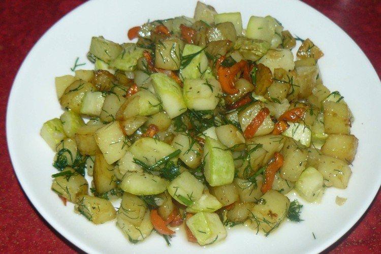 Jeunes pommes de terre aux courgettes