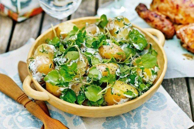 Salade de jeunes pommes de terre aux herbes