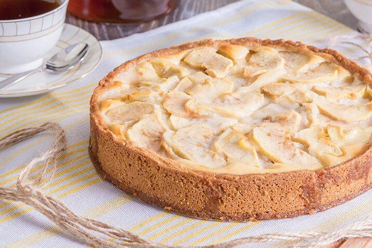 Shortcake au fromage cottage et quartiers de pommes