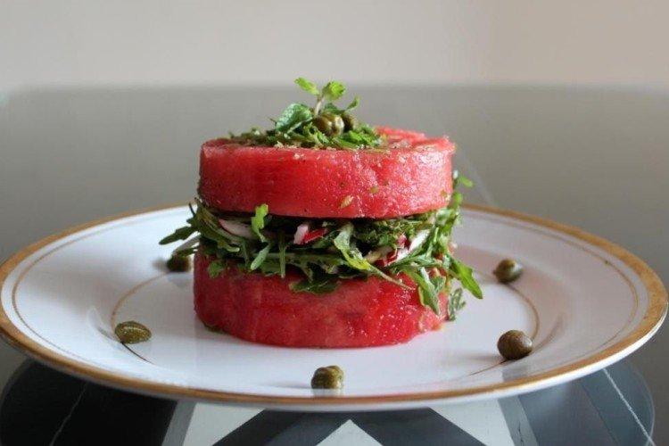 Salade de radis et pastèque