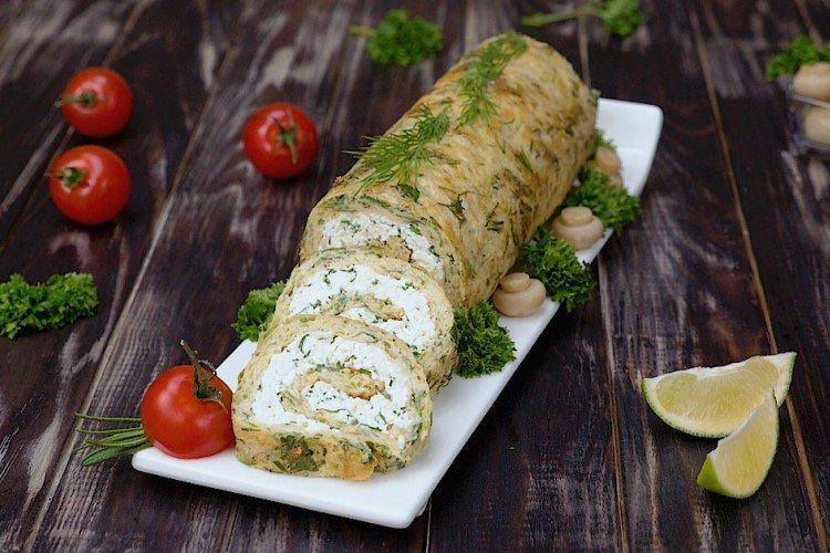 Rouleau de pâte aux courgettes