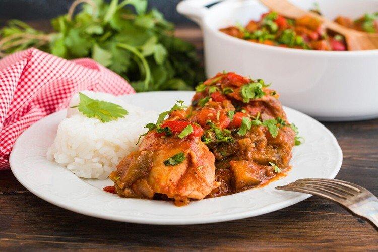 Chakhokhbili de poulet aux légumes