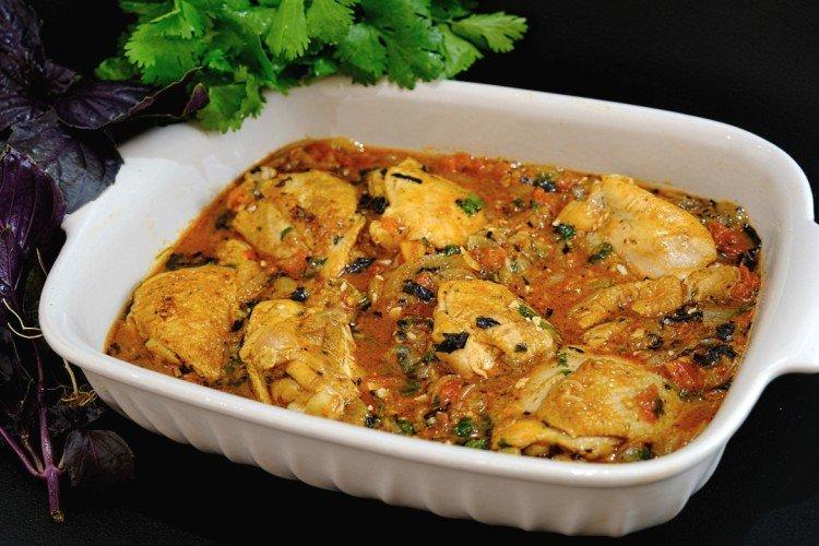 Chakhokhbili de poulet au four