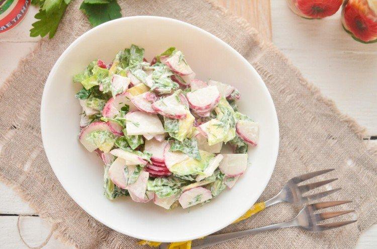 Salade de radis et riz