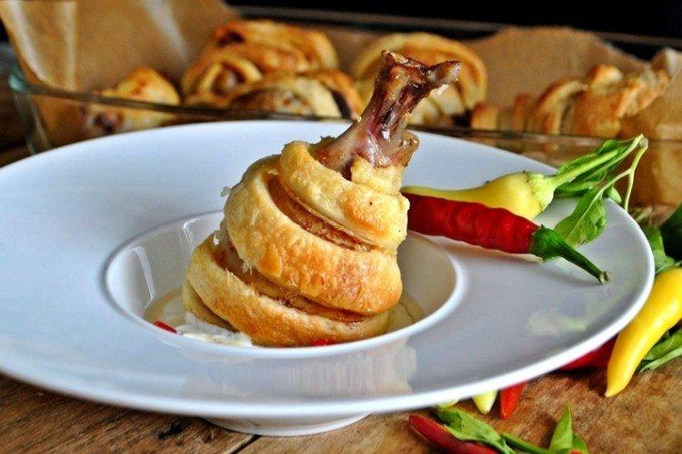 Cuisses de poulet en pâte