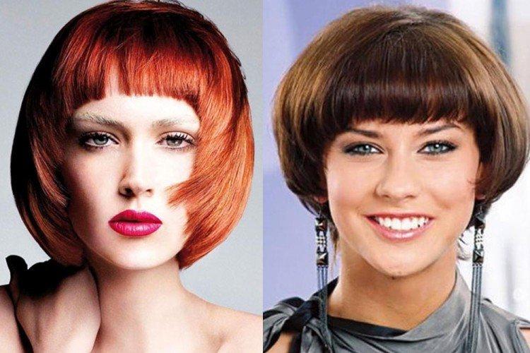 Séance avec une frange courte