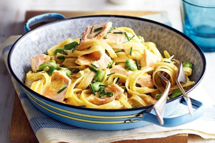 Pâtes fettuccine au thon