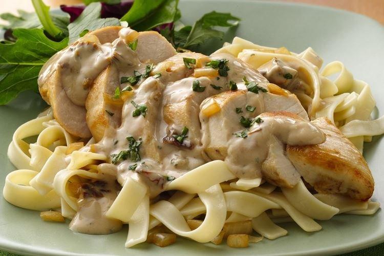 Pâtes fettuccine au poulet
