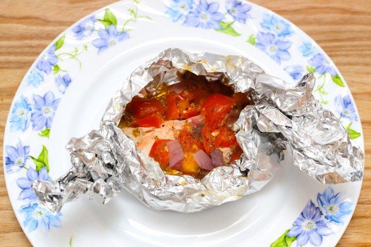 Poisson au vin, cuit en papillote