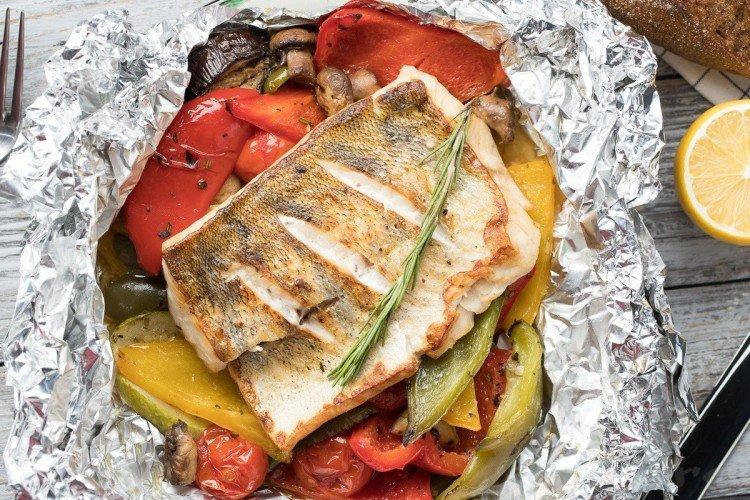 Poisson aux légumes en papillote