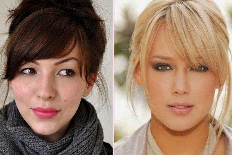 Frange pour un visage allongé