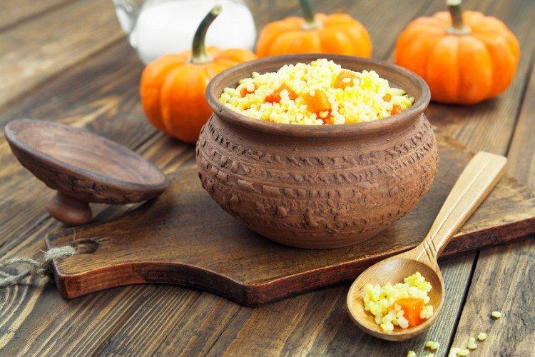 Bouillie de millet à la citrouille en pots