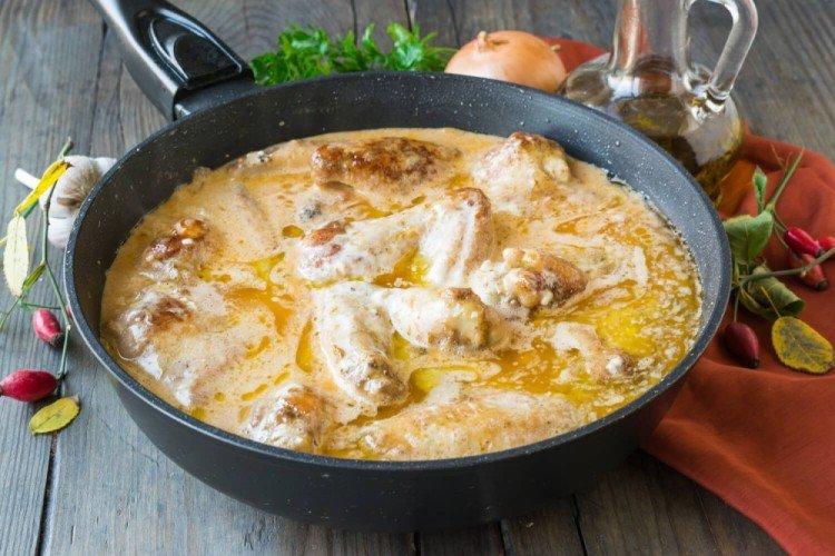 Ailes de poulet à la crème sure