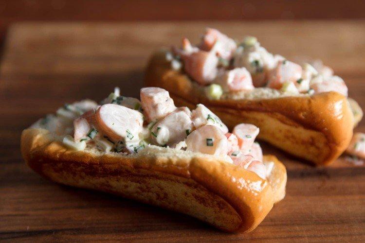 Hot-dog aux crevettes