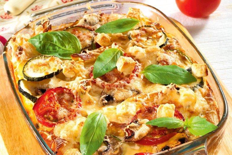 Cassolette de légumes à la crème et à la feta