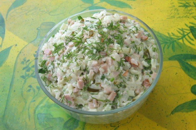 Salade de riz et jambon