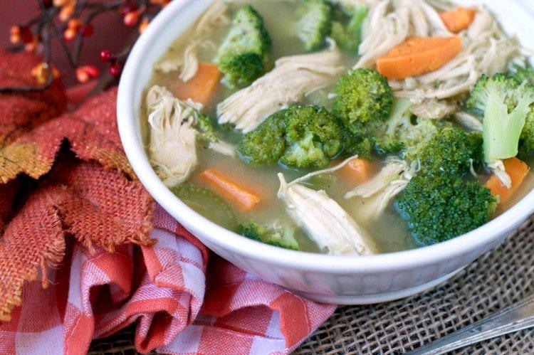 Soupe poulet brocoli
