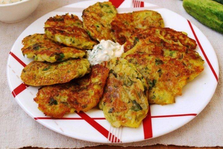 Crêpes de courgettes à la viande hachée