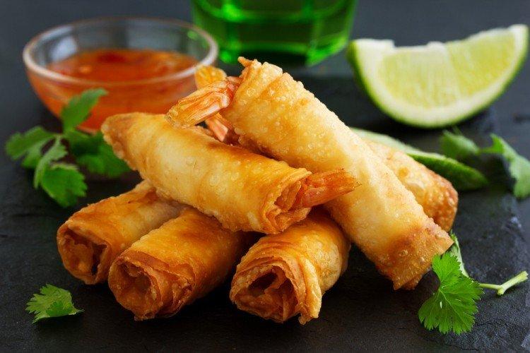 Rouleaux de crevettes frits