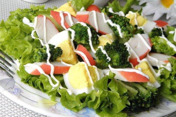 Salade de crabe au brocoli
