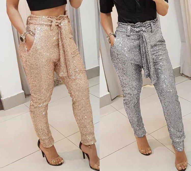 Pantalon brillant