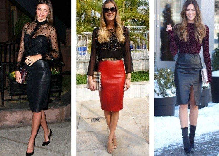 Jupes en cuir à la mode 2021 - photos et idées