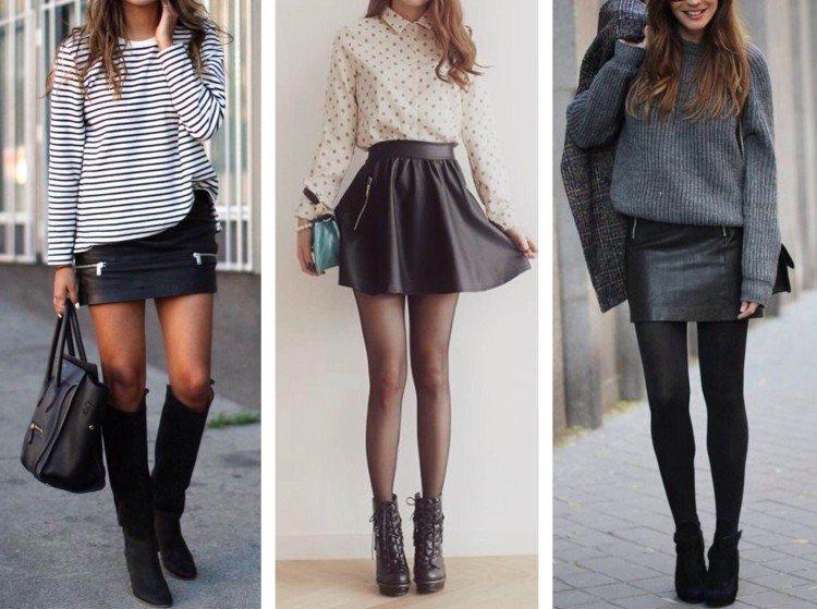 Jupes en cuir à la mode 2021 - photos et idées