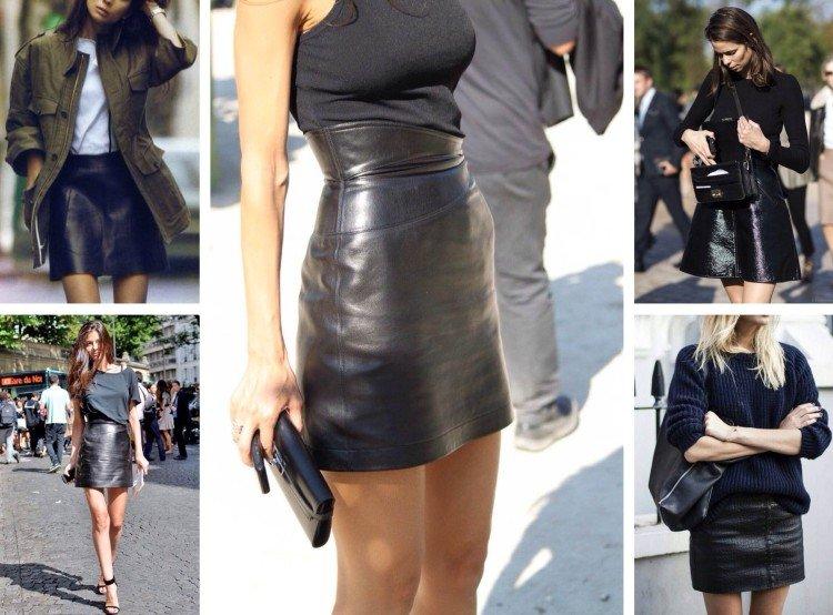 Jupes en cuir à la mode 2021 - photos et idées