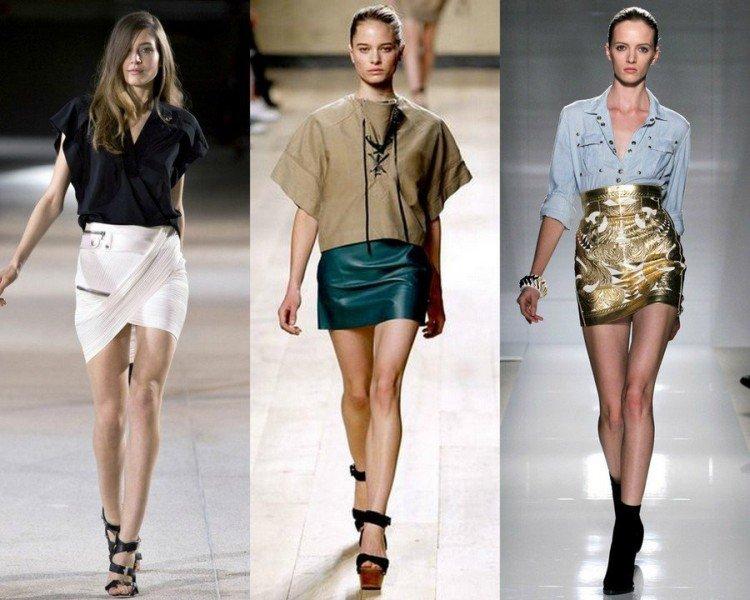 Jupes en cuir à la mode 2021 - photos et idées