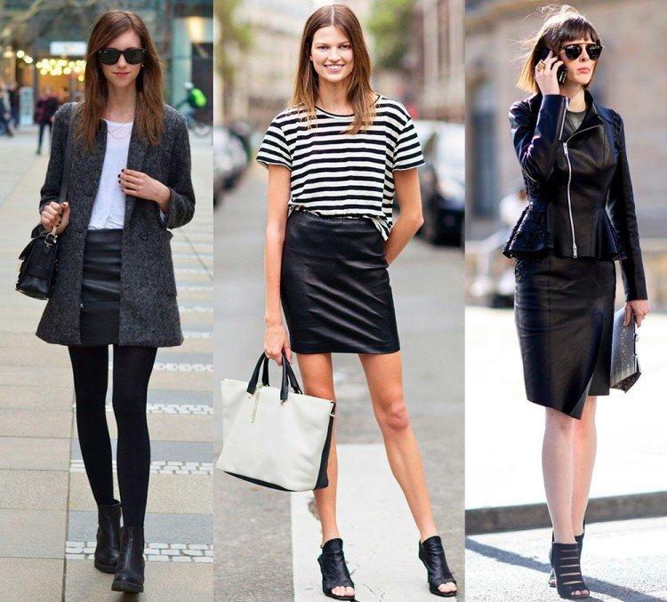 Jupes en cuir à la mode 2021 - photos et idées