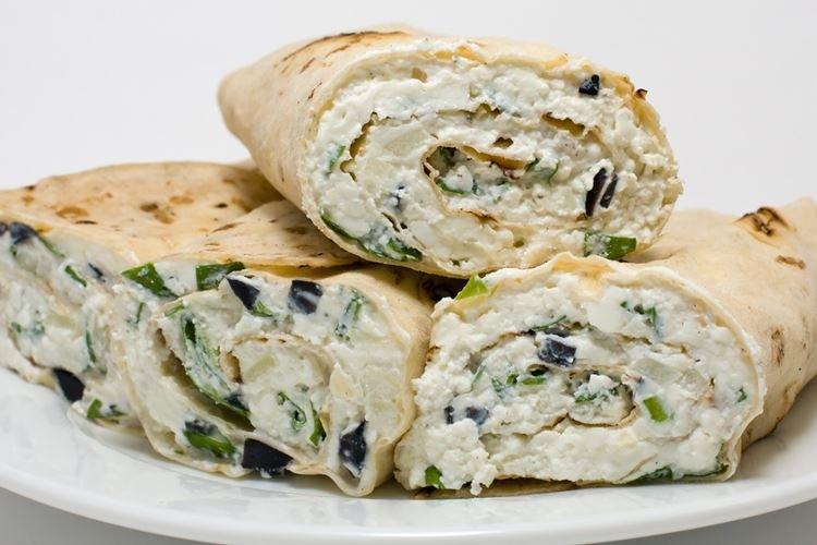 Fromage cottage et légumes