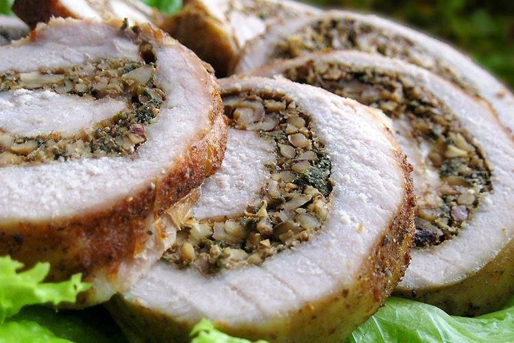 Rouleau de porc aux noix