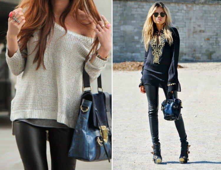 Que porter avec un pantalon en cuir - photos et idées