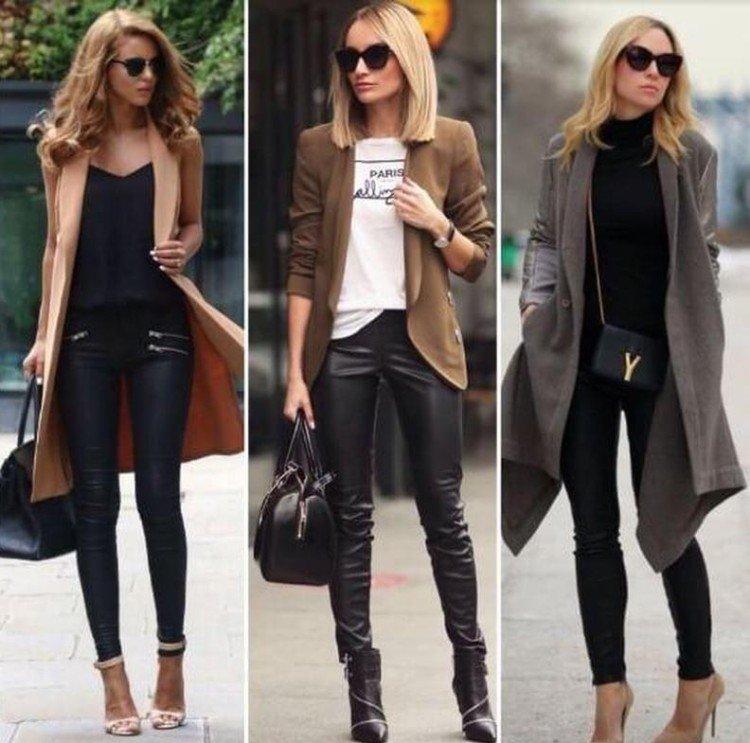 Que porter avec un pantalon en cuir - photos et idées