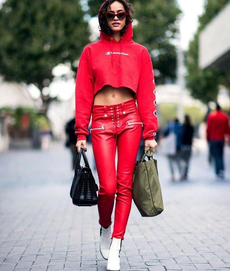 Que porter avec un pantalon en cuir - photos et idées