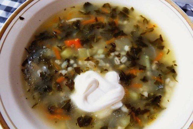 Soupe d'oseille à l'orge