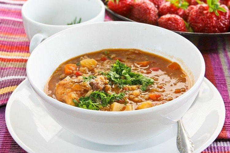 Soupe de riz et vague