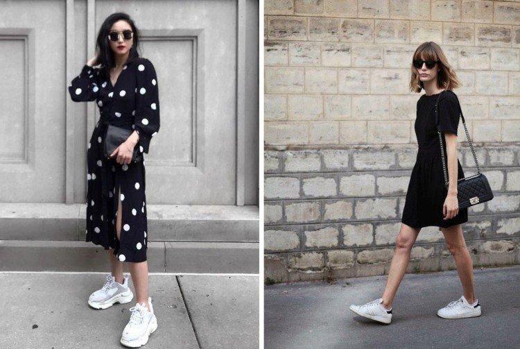 Habillez-vous avec des baskets ou des baskets - photo