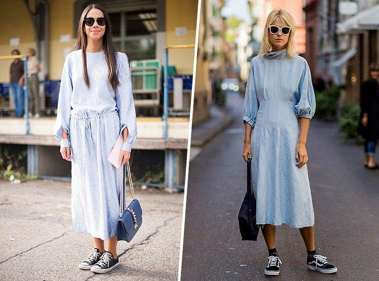 Habillez-vous avec des baskets ou des baskets - photo