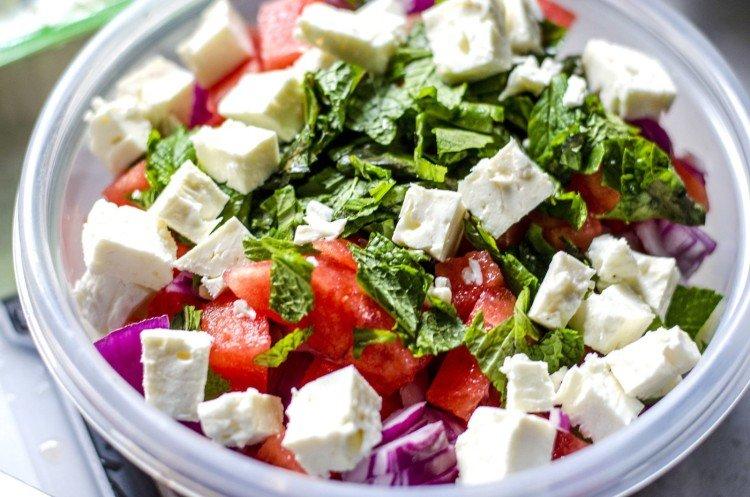 Salade de viande et feta
