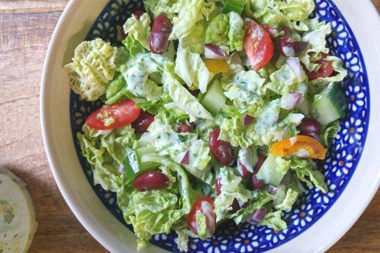 Salade de chou chinois aux haricots