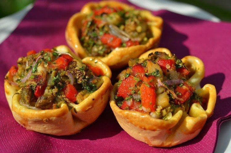 Garniture d'aubergines pour tartelettes
